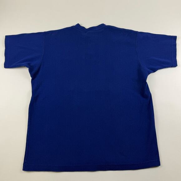 Vintage Planet Hollywood Lake Tahoe Blue Ribbed Henley Short Sleeve Shirt Medium - Picture 4 of 7